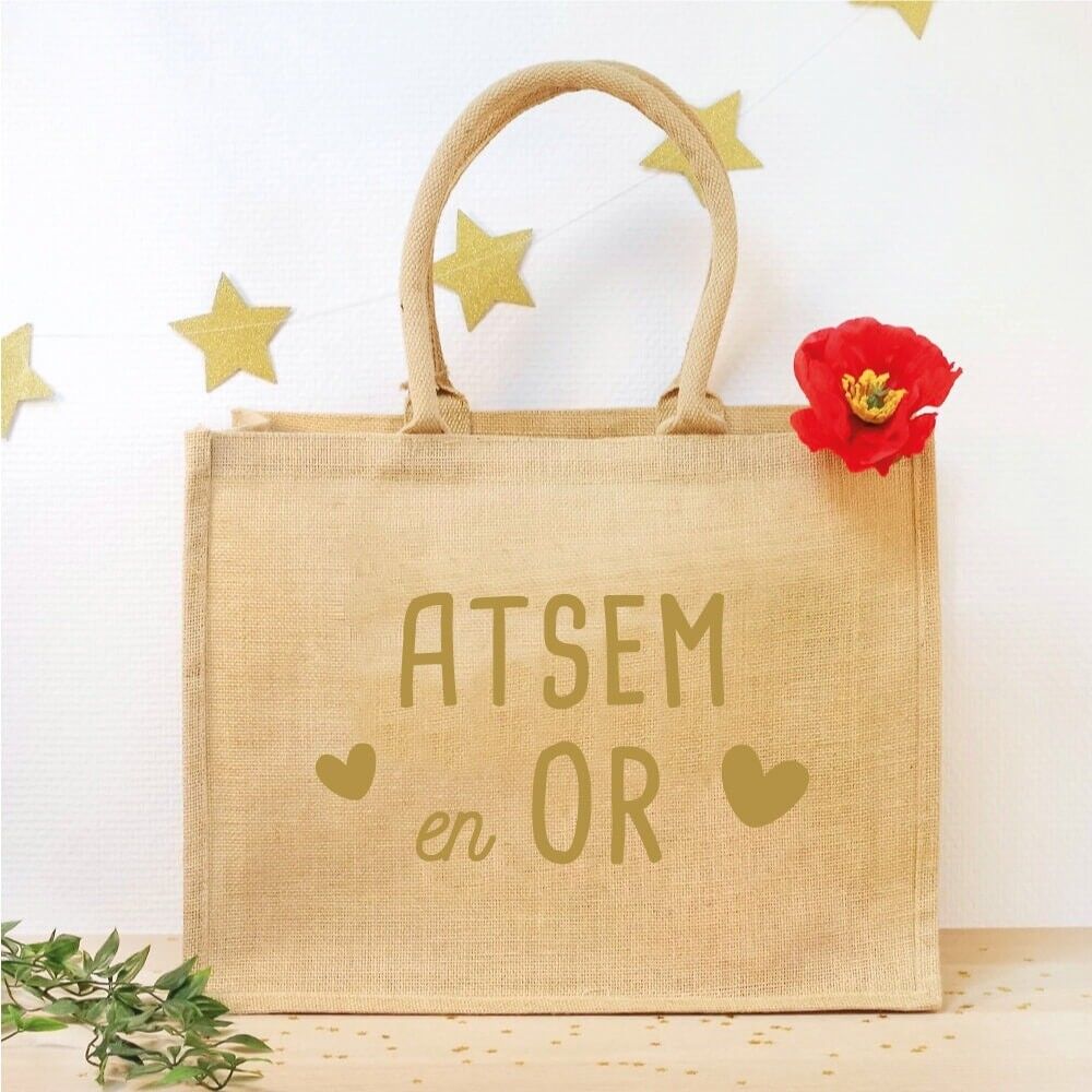 Großer Jutekorb - "Atsem en OR"