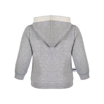 Veste à capuche bio OrganicEra, gris chiné 3