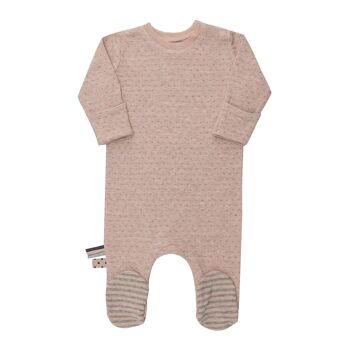 OrganicEra Pyjama à Pieds Bio, Rose Melange 4