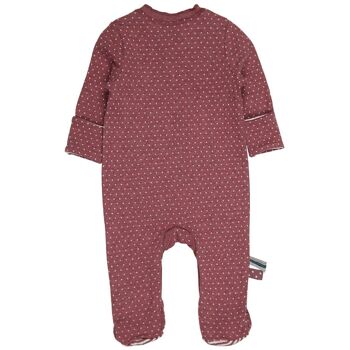 OrganicEra Pyjama à Pieds Bio, Bordeaux Melange 2