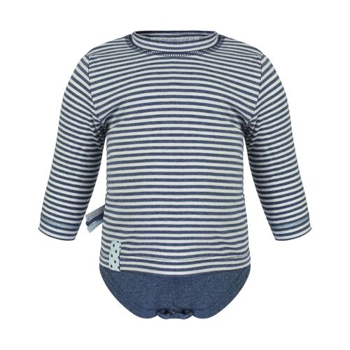 OrganicEra L/S Tshirt Body, Indigo Melange Striped