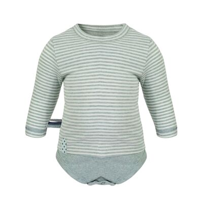 Body Tshirt L/S OrganicEra, Rigato Aqua Melange