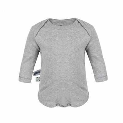 OrganicEra L/S Bodysuit, Gray Melange