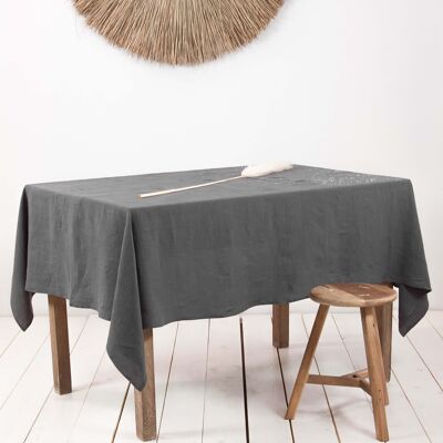 Linen tablecloth in Charcoal - 39x39" / 100x100 cm