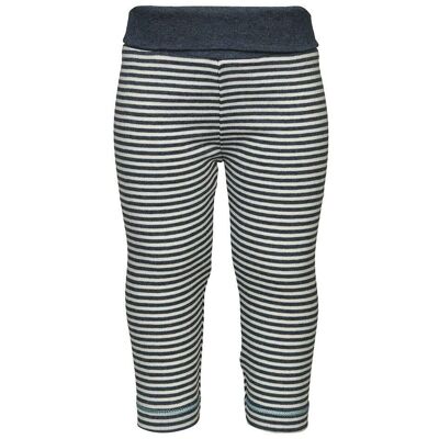 OrganicEra Leggings,Indigo Melange Striped