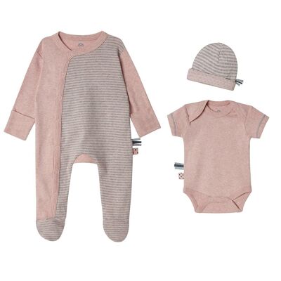 OrganicEra Organic Newborn Set- 3pcs, Rose Melange