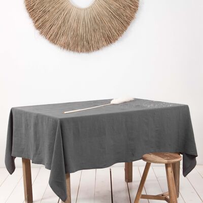 Linen tablecloth in Charcoal - 59x98" / 150x250 cm