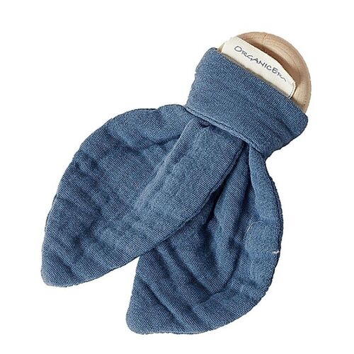 OrganicEra Organic Muslin Teether ,Indigo