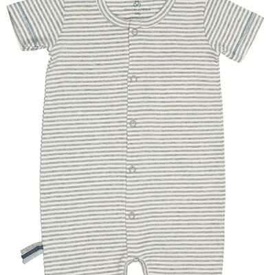 OrganicEra Organic Romper, Grey Melange