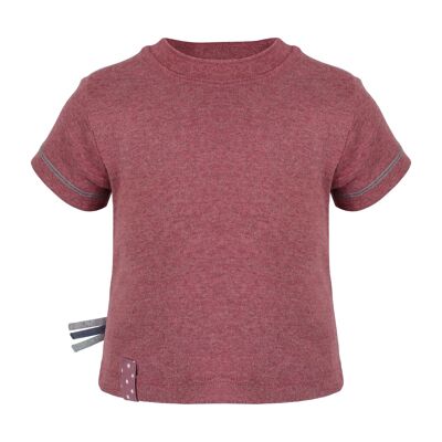 OrganicEra Organic S/S T-shirt, Bordeaux Melange