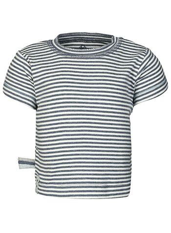 OrganicEra Organic S/S T-shirt Striped, Indigo Melange 1