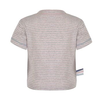 OrganicEra Organic S/S T-shirt Striped, Rose Melange 2