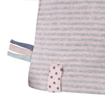 OrganicEra Organic S/S T-shirt Striped, Rose Melange 3