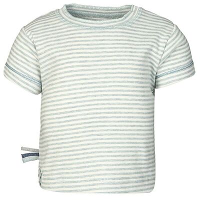 OrganicEra Organic S/S T-shirt Striped, Aqua Melange