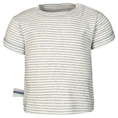 OrganicEra Organic S/S T-shirt Striped, Gray Melange