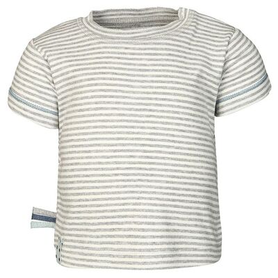 OrganicEra Organic S/S T-shirt Rayé, Gris Chiné