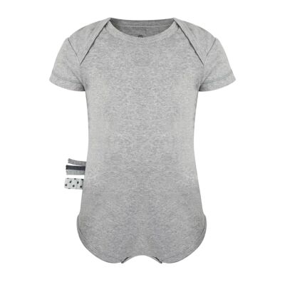 Body organique S/S OrganicEra, gris chiné