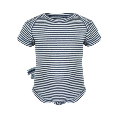 OrganicEra Organic S/S Body, Indigo Melange Striped