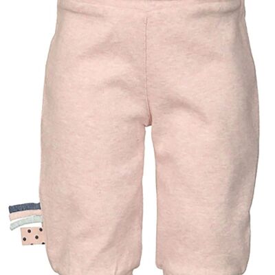 OrganicEra Pantalones orgánicos para bebé con banda elástica, rosa melange