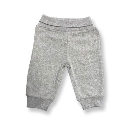 OrganicEra Pantalones de Bebé Orgánicos con Banda Elástica, Gris Melange