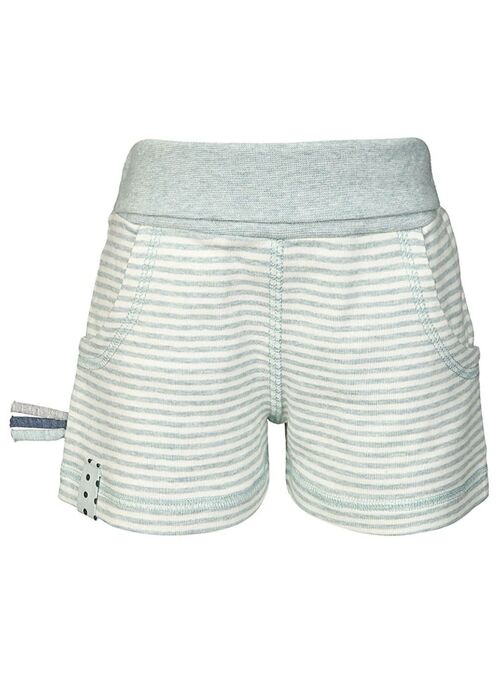 OrganicEra Organic Shorts, Aqua Melange Striped