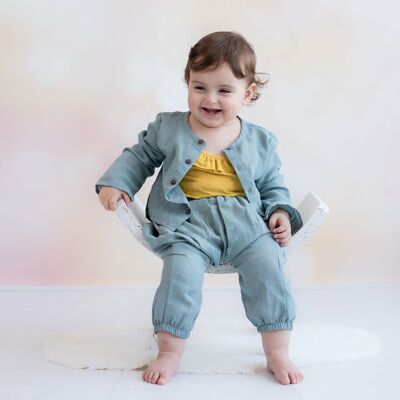 OrganicEra Organic Hemp Baby Jacket, Blue Grey