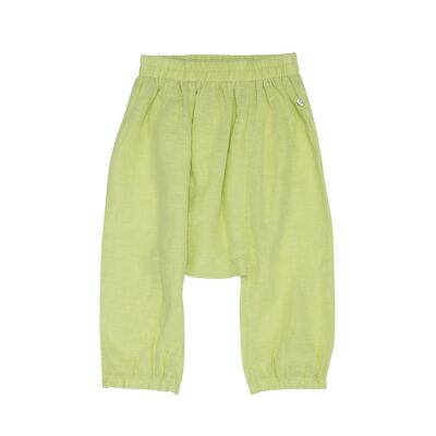 OrganicEra Pantalones bombachos de cáñamo orgánico, verde