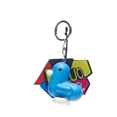 CANAR | FLUORESCENT SKY BLUE SILICONE DUCK KEYRING