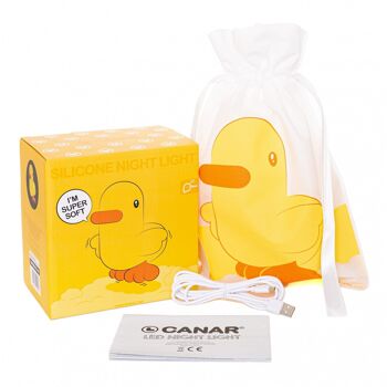 CANARE | LAMPE D'AMBIANCE LED DUCK & HEART JAUNE BRILLANT 2