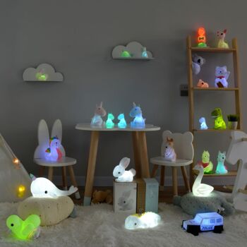 CANARE | LAMPE D'AMBIANCE LED DUCK & HEART JAUNE BRILLANT 5