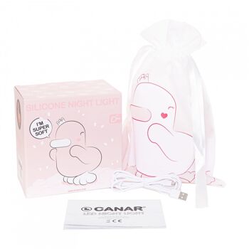 CANARE | LAMPE D'AMBIANCE LED DUCK & HEART ROSE PASTEL DOUX 3