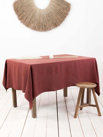 Nappe en lin Terracotta - 79x110" / 200x280 cm