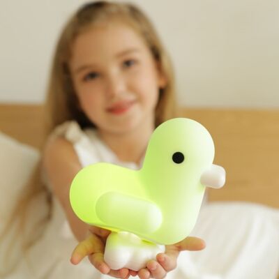 CANARE | LAMPE D'AMBIANCE LED DUCK & HEART PASTEL MENTHE DOUX