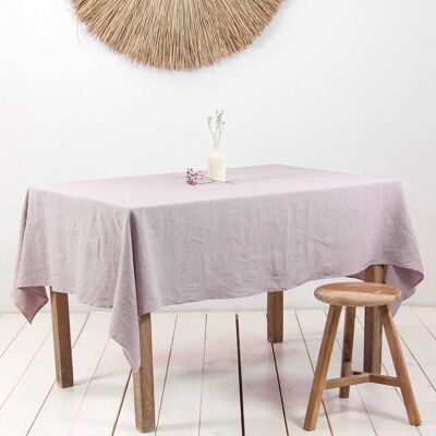 Linen tablecloth in Dusty Rose - Round 59"/150 cm