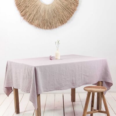 Linen tablecloth in Dusty Rose - Round 92"/235 cm