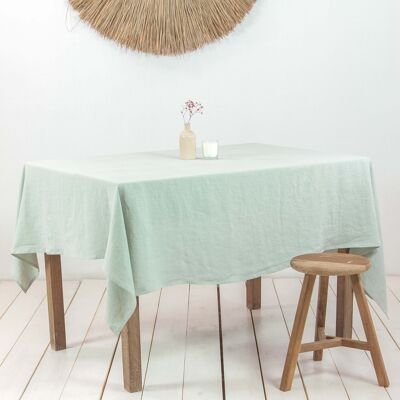 Linen tablecloth in Sage Green - 92x92" / 235x235 cm