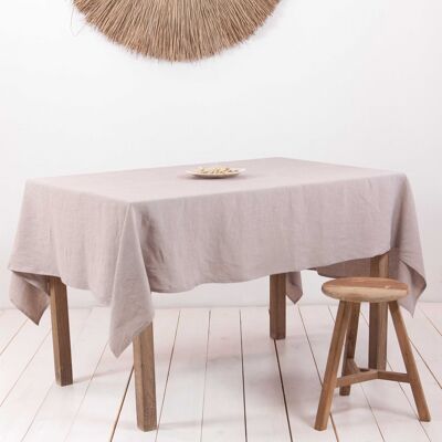 Linen tablecloth in Beige - 79x110" / 200x280 cm