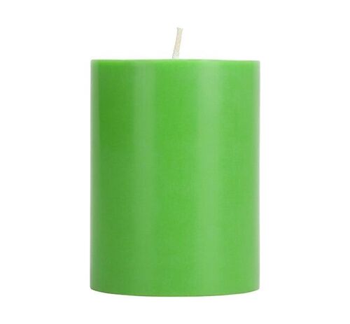 10cm Small SOLID Grass Green Pillar Candle