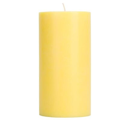 15 cm Tall SOLID Primrose Yellow Pillar Candle
