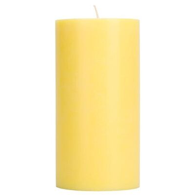 15 cm Tall SOLID Primrose Yellow Pillar Candle