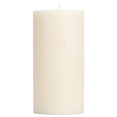 15 cm Tall SOLID Pearl White Pillar Candle