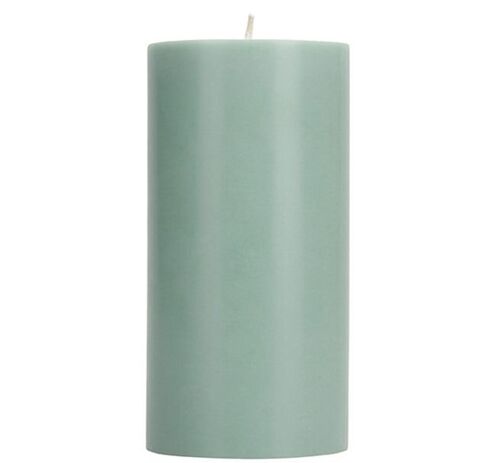 15 cm Tall SOLID Opaline Green Pillar Candle