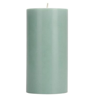15 cm Tall SOLID Opaline Green Pillar Candle