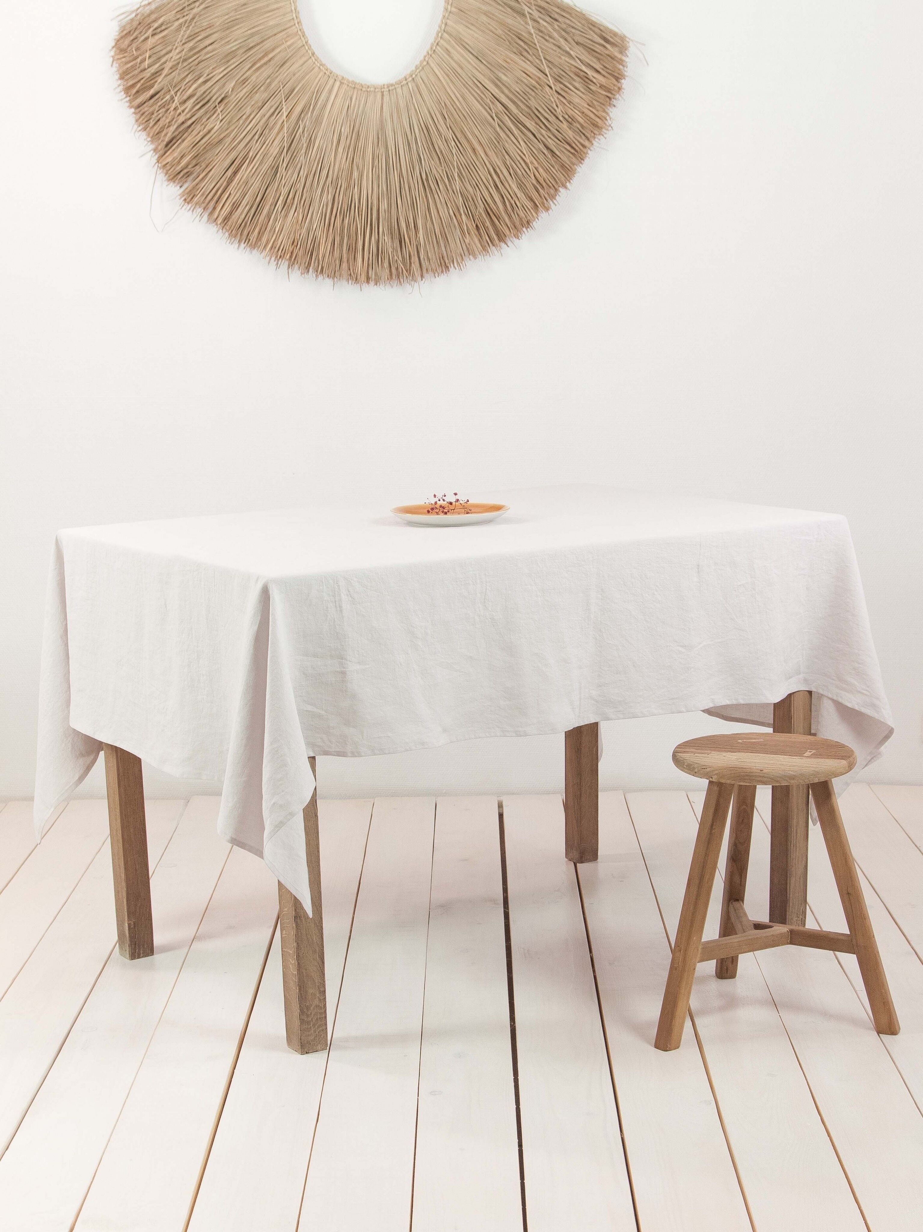 Buy wholesale Linen tablecloth in Cream - 59x59