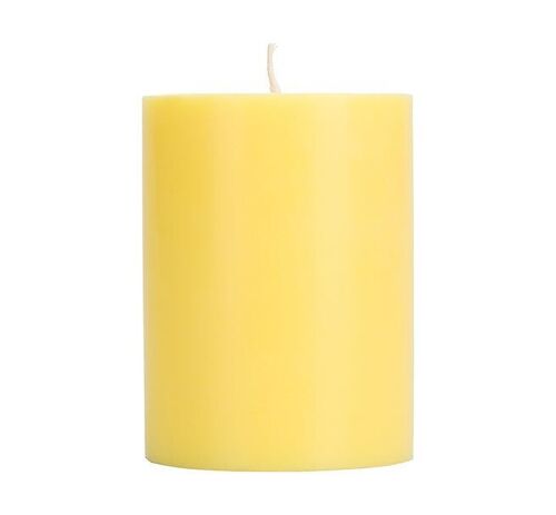 10cm Small SOLID Primrose Yellow Pillar Candle