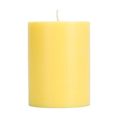 10cm Small SOLID Primrose Yellow Pillar Candle