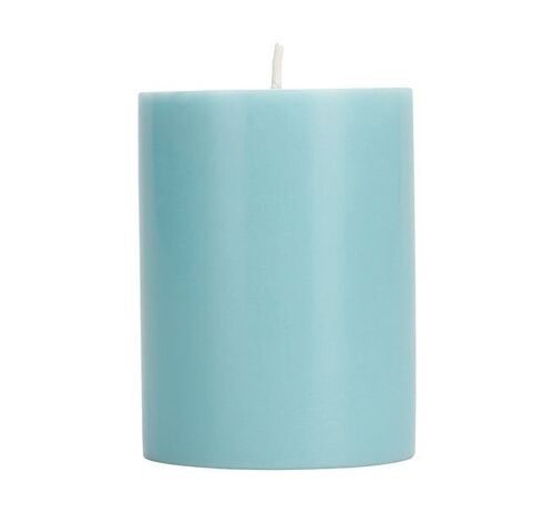 10cm Small SOLID Powder Blue Pillar Candle