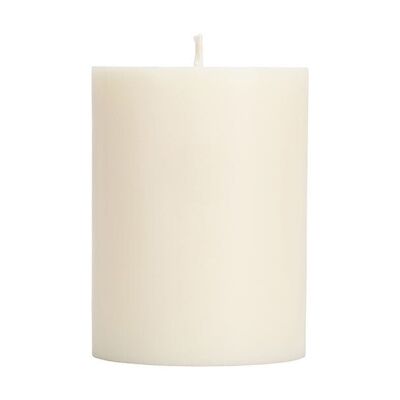 10cm Small SOLID Pearl White Pillar Candle
