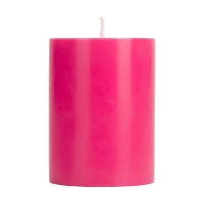 Candela a pilastro rosa Neyron piccola SOLIDO da 10 cm
