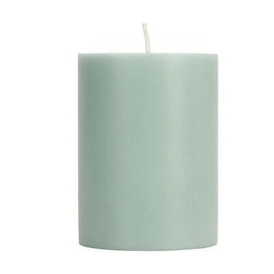 10cm Small SOLID Opaline Green Pillar Candle